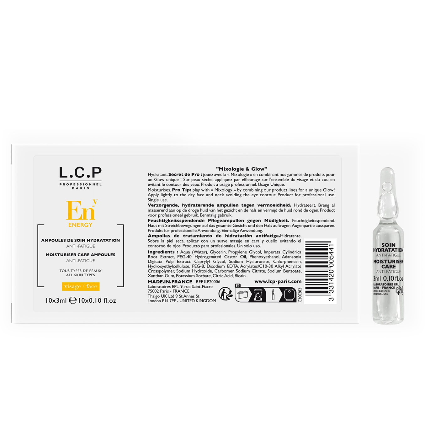 Moisturising Care Ampoules Anti - Fatigue