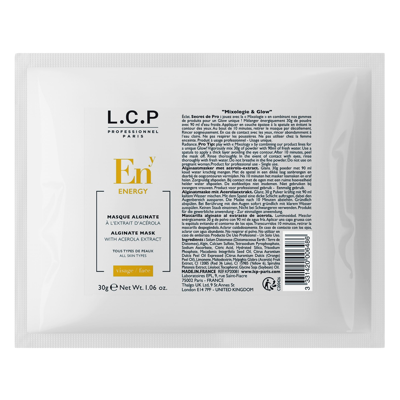 Alginate Mask with Acerola Extract